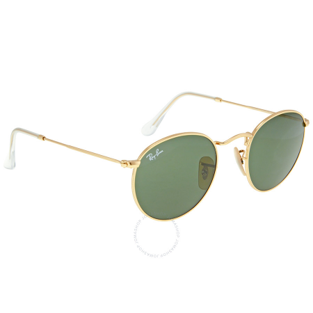 Ray Ban Round Metal Crystal Green Sunglasses RB3447 001 47 RB3447 001 47