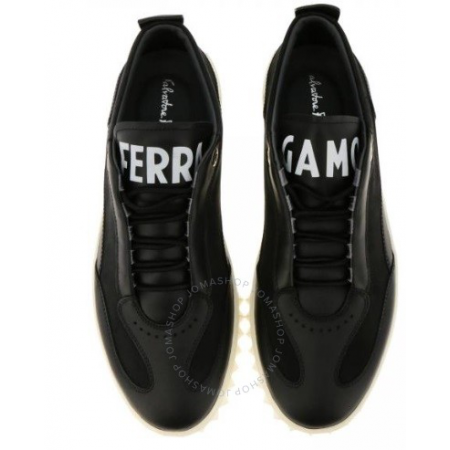 Salvatore Ferragamo Black leather low top Ferragamo sneakers 02B400 709255