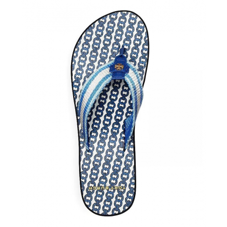 Tory Burch Ladies Gemini Link Wedge Flip-flops in Blue 61714-430