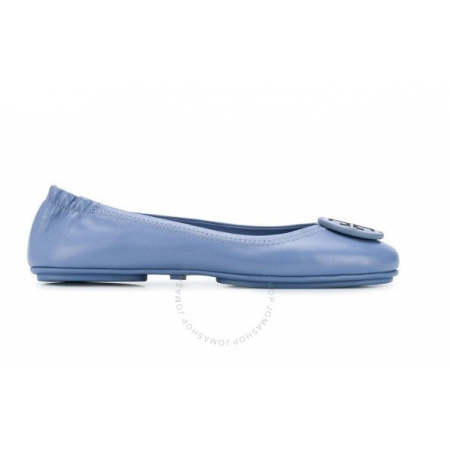 Tory Burch Ladies Minnie Logo Ballet Flats in Blue 73389-400