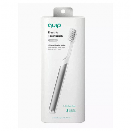 Bàn chải pin Quip Electric Toothbrush - Silver Metal