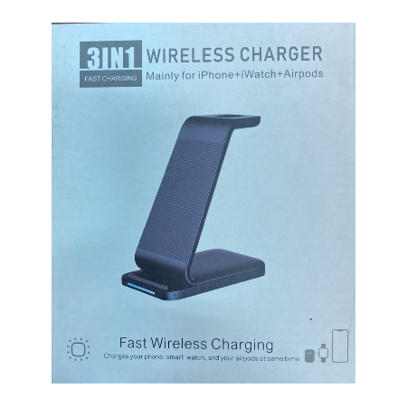 Đế sạc 3 in 1 Wireless Charging Station Fast Qi Charger Stand for Iphone +iwatch +Airpods