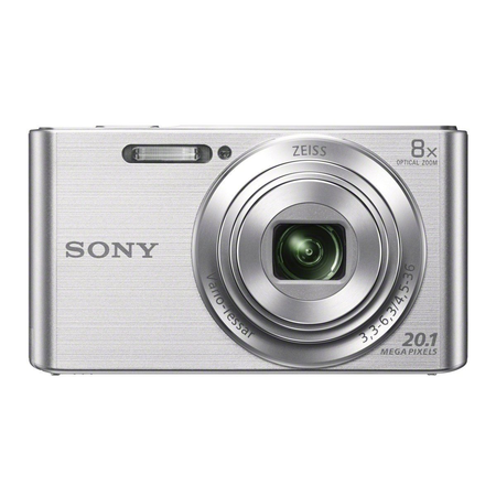 Sony DSCW830 20.1 MP Digital Camera with 2.7-Inch LCD (Silver) (Silver w/case)