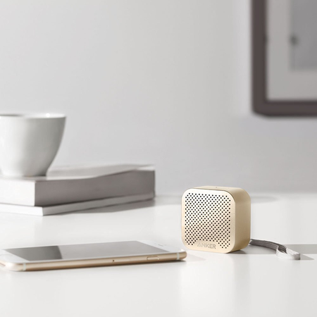Loa Anker SoundCore nano, Super-Portable Bluetooth Speaker, Wireless Speaker with Big Sound and Hands-Free Calling, works - Gold