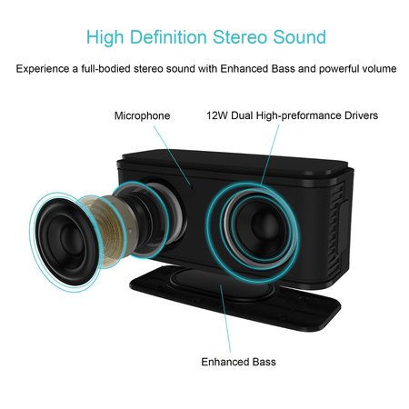 Loa DOSS Touch Wireless Bluetooth V4.0 Portable Speaker with HD Sound and Bass (Black)