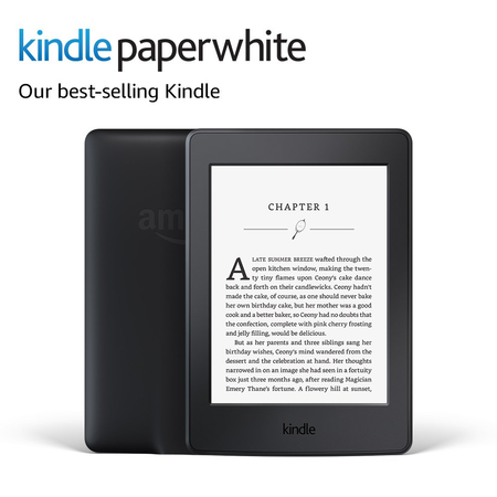 Kindle Paperwhite E-reader - Black, 6" High-Resolution Display (300 ppi) with Built-in Light, Free 3G + Wi-Fi