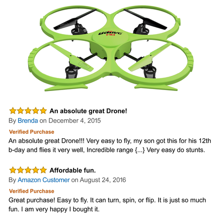 UDI 818A HD+ RC Quadcopter Drone with HD Camera and Headless Mode - EXTRA BATTERY Doubles Flight Time (Lime Green)