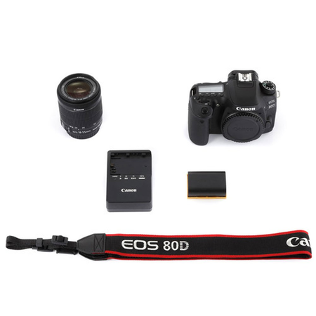Canon EOS 80D DSLR Camera Body + Canon EF-S 18-55mm + Canon EF-S 55-250mm Lens & Telephoto 500mm f/8.0 (Long) + Wide Angle Lens + 58mm 2x Lens + Macro Filter Kit + 32GB Memory Card + Accessory Bundle