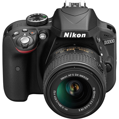 Nikon D3300 DSLR Camera (Black) Bundle with DX NIKKOR 18-55mm f/3.5-5.6G VR Lens, Carrying Case and Accessory Kit (29 Items)
