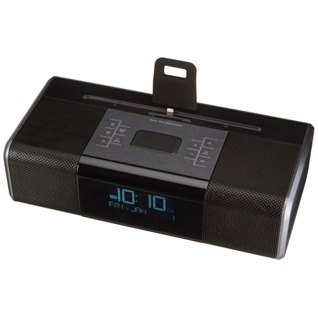 Đồng hồ báo thức kèm radio AmazonBasics Lightning Dock Clock Radio