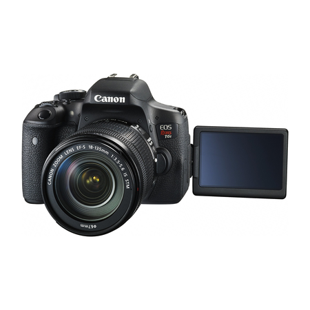 Canon EOS Rebel T6i Digital SLR with EF-S 18-135mm IS STM Lens - Wi-Fi Enabled + Free AmazonBasics Sling Backpack for SLR Cameras