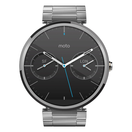 Motorola 1.56-Inch Moto 360 Smartwatch 23mm for Android and iphone - Light Metal (Discontinued by Manufacturer)