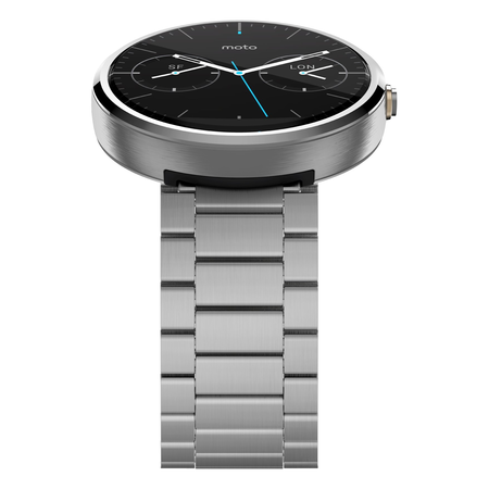 Motorola 1.56-Inch Moto 360 Smartwatch 23mm for Android and iphone - Light Metal (Discontinued by Manufacturer)