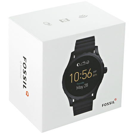 Fossil Q Marshal Gen 2 Black Silicone Touchscreen Smartwatch FTW2107