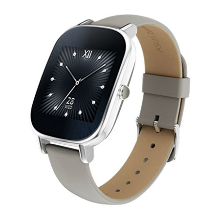 ASUS ZenWatch 2 Smartwatch 1.45" Stainless Steel - Silver/Khaki Leather Band (Certified Refurbished)