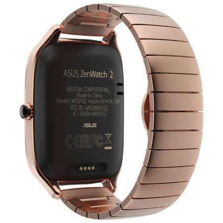 ASUS ZenWatch 2 Smartwatch 1.63" Stainless Steel - Rose Gold/Rose Gold Metal Band (Certified Refurbished)