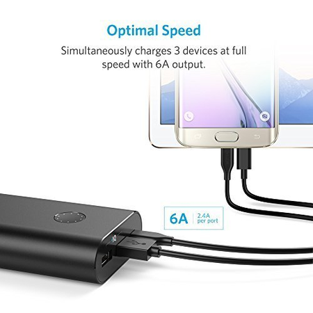 Anker PowerCore+ 20100 USB-C Portable Charger, 6A Type-C External Battery for Macbook, Nexus, Nintendo Switch & PowerIQ for iPhone 8 / 8 Plus / iPhone X / iPhone 6 / 6s / 7 / iPad & Samsung & LG