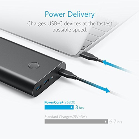 Anker PowerCore+ 26800 PD with 27W PD Portable Charger Bundle for Nintendo Switch & USB Type-C Laptops (e.g. 2016 MacBook) Power Delivery Support