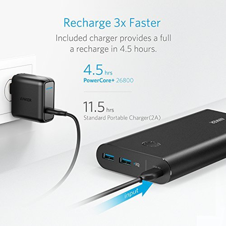 Anker PowerCore+ 26800 PD with 27W PD Portable Charger Bundle for Nintendo Switch & USB Type-C Laptops (e.g. 2016 MacBook) Power Delivery Support