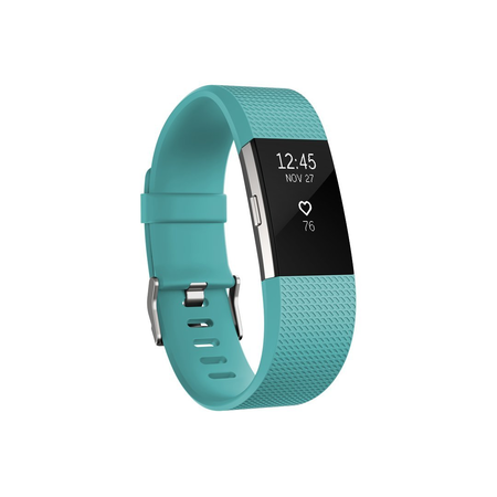 Đồng hồ Fitbit Charge 2 Heart Rate + Fitness Wristband, Teal, Small (US Version)