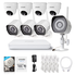 Zmodo 8 Channel 1080p HDMI NVR System Wireless 4 x Outdoor 720p HD + 4 x Indoor Wide Angle Wireless Security Camera System 500GB Hard Drive, Cloud Service Available