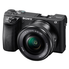 Sony Alpha a6500 Mirrorless Digital Camera & Sony SELP1650 16-50mm Power Zoom Lens & AmazonBasics Hiker Camera and Laptop Backpack - Blue
