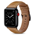 Dây da OUHENG cho đồng hồ Apple Watch Band 42mm 44mm Sport and Edition, Light Brown Band
