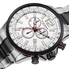 Akribos XXIV White Dial Two-tone Steel Chronograph Men's Watch AK619SSB