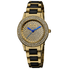 August Steiner Crystal Glitz Gold-tone and Black Ceramic Ladies Watch AS8052YG