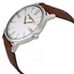 Baume et Mercier Classima Silver Dial Brown Leather Strap Men's 42mm Watch 10144