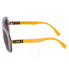Fendi Pequin Oversize Grey Ochre Asia Fit Sunglasses FF 0071/F/S MQE\R4