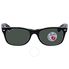 Ray Ban New Wayfarer Classic Polarized Green Sunglasses RB2132 605258 52
