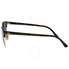 Ray Ban Ray-Ban Classic Clubmaster Blue Flash Lenses Tortoise-shell Plastic Frame Men's Sunglasses RB3016-51-114517 RB3016 114517 51-21