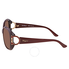 Ferragamo Brown Gradient Oval Sunglasses SF668 224 57