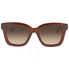 Ferragamo Brown Gradient Square Ladies Sunglasses SF858S21053