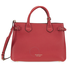 Burberry Medium Banner Leather and House Check Tote - Russet Red 4024087