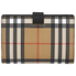 Burberry Vintage Check and Leather Folding Wallet- Black 4073137