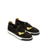 Fendi Men's Italian Luxury Black Shoes Slip On Bugs With Yellow Eye 7E0904-2VB-F0Y2V