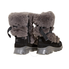 UGG Ladies Black and Brown Misty Fur with Straps Boots 1095429 SEL
