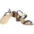 Giuseppe Zanotti Ladies Black, Gold Chunky Heel Sandals E800002/003