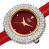 Burgi Quartz Diamond Red Dial Ladies Watch BUR195RD
