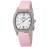 Burgi White Dial Ladies Ladies Pink Leather Watch BUR166PK
