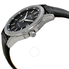 Bulova Precisionist Grey Dial Black Leather Men's Watch 96B158