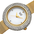 Burgi Ladies Argyle Dial Swarovski Crystal Glamor Mesh Bracelet Watch BUR220YG