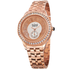 Burgi Silver and Gold Dial Rose Gold-tone Steel Case Ladies Watch BUR106RG