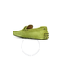 Tod's Men's Dark Green Lime Suede Leather Moccasins XXM0GW05470RE0V206