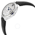 Cartier Ballon Bleu Automatic Silver Dial Diamond Black Leather Ladies Watch W4BB0009