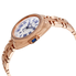 Cartier Cle Silver Flinque Dial 18kt Pink Gold Diamond Ladies Watch WJCL0003