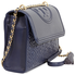 Tory Burch Fleming Convertible Leather Shoulder Bag- Navy 43833-403