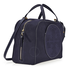 Tory Burch Perforated-Logo Suede Satchel- Tory Navy 41472-405